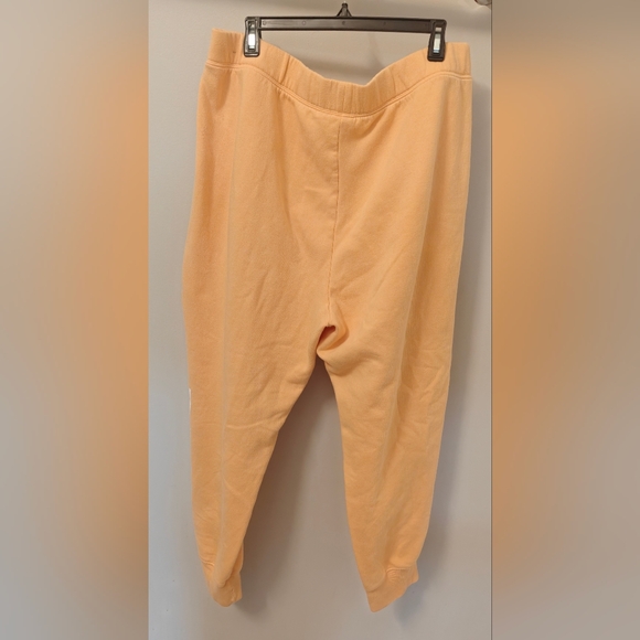 PINK Victoria's Secret Everyday Lounge Baggy Campus Yellow Sweatpants Size XXL - Picture 2 of 5